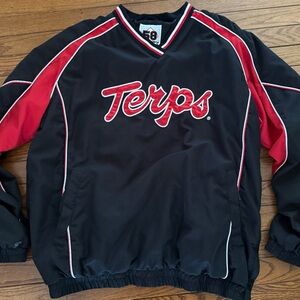 Men’s Large Maryland Terps Vintage Black & Red Pullover Sweatshirt